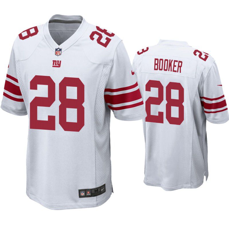 Men New York Giants #28 Devontae Booker Nike White Game Player NFL Jersey->new york giants->NFL Jersey